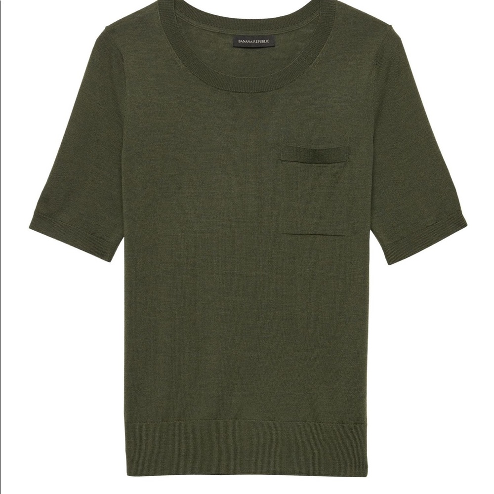 Banana republic short sleeve wool top